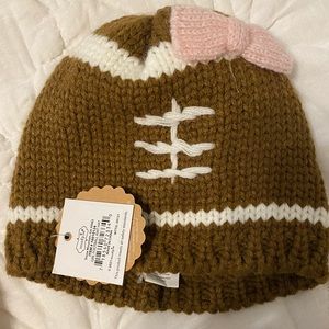 Brand new Mud Pie baby girl football hat